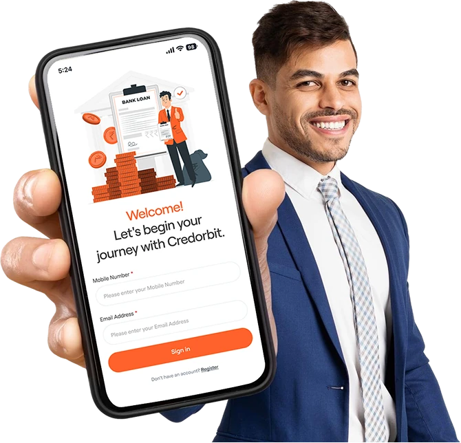 Person using the Credorbit platform